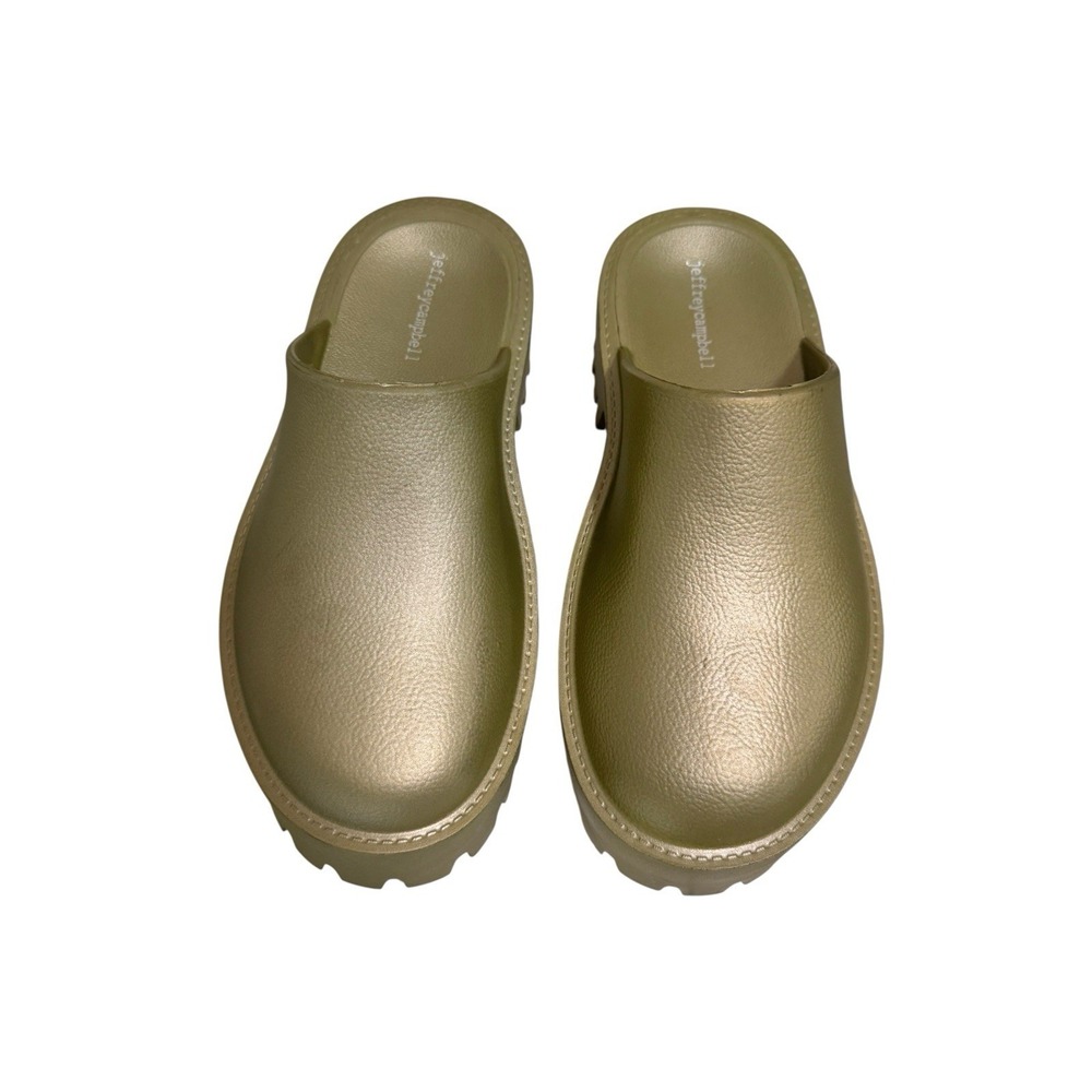 Free People Jeffrey Campbell Clogs SZ 8 Platform Mule Chunky Rubber Olive Green